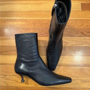 Cos Kitten-Heel Leather Sock Boots size 42